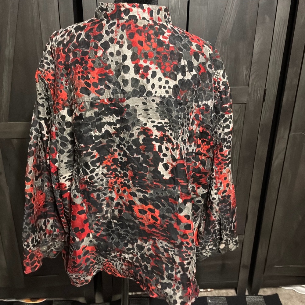 Ruby Rd. Multicolor Abstract Button Down Shirt - Picture 2 of 3